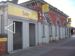 The entrances from the street