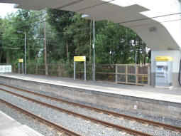 Looking across to the part of the platform for trams to Manchester that is finished
