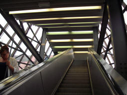 Looking up the escalator