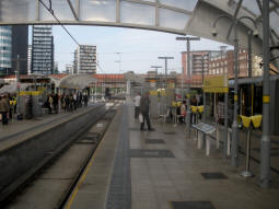 Looking along platform B