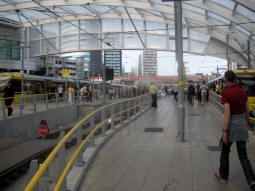 Approaching platforms A (currently for all trams via Shudehill and to Exchange Square) and B (not currently used)