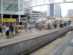 Looking across to platforms C (not currently used, nearest) and D (currently trams to Bury, Rochdale and Shaw and Crompton) from platform B