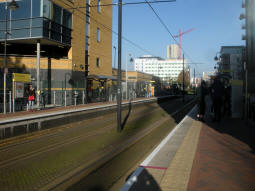 The platforms from the one for trams to Manchester