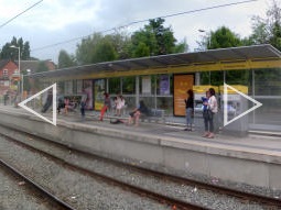 Auto-stitched panorama of the platform for trams to Manchester from the other platform