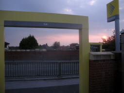 Approaching St Werburgh's Road (the actual road) from the lift and stairs up from the station